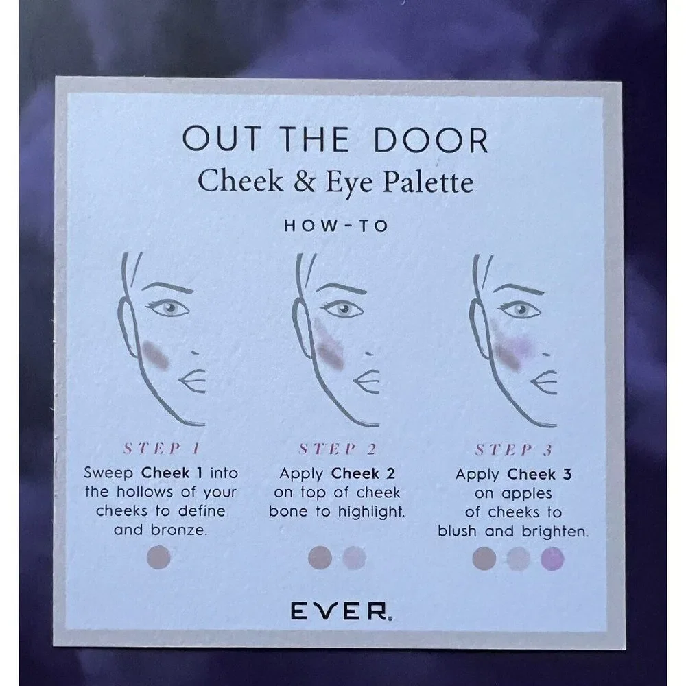 EVER Palette Makeup - Out The Door Cheek & Eye - Bold Brave New In Box!